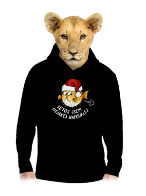 Jsem nafouklej dětská mikina klokanka Black