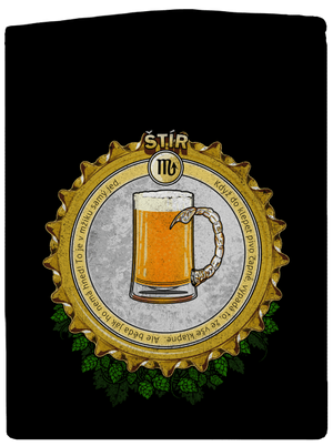 Pivní horoskop: Štír dámská mikina na zip Black