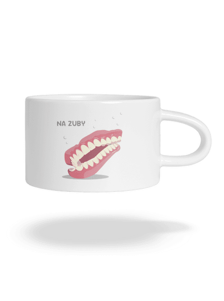Hrnek na zuby hrnek makronka White