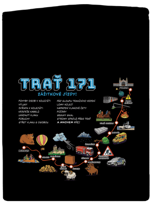 Trať 171 pánská mikina na zip Black