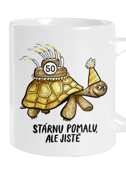 Stárnu pomalu velký hrnek White