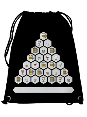 Obrázkový alko kvíz a fix vak Black