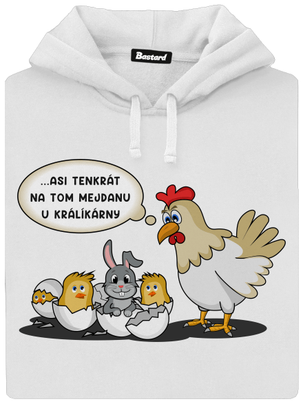 Mejdan u králíkárny dámská mikina klokanka White
