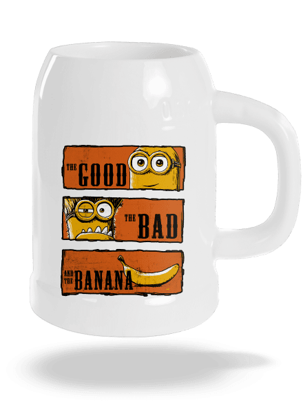 Hodný zlý a banán půllitr White