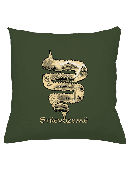 Střevozemě polštář Olive Green