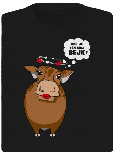 Kráva a bejk dámské sportovní tričko Black