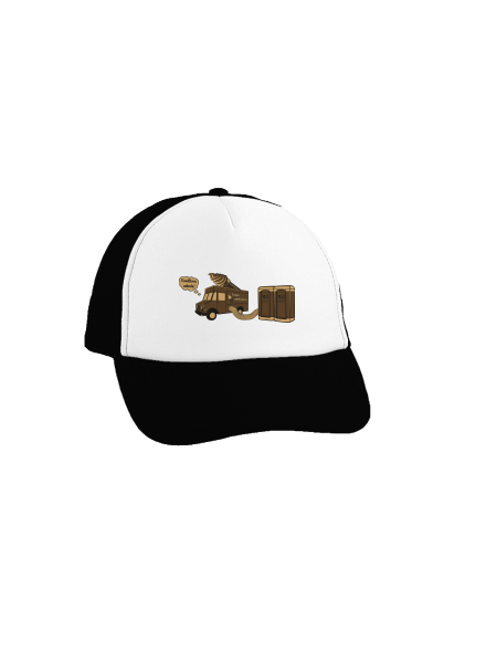 Točená čokoládová kšiltovka truckerka Black cap