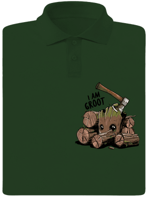 I Am Groot pánská polokošile Bottle Green Mal