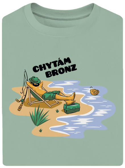 Chytám bronz unisex tričko oversized Sage
