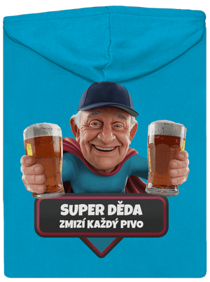 Super děda dámská mikina na zip Blue Atol