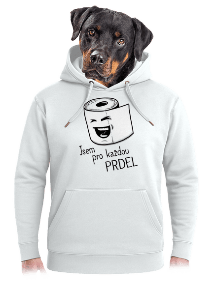 Prdel unisex mikina premium Snowwhite