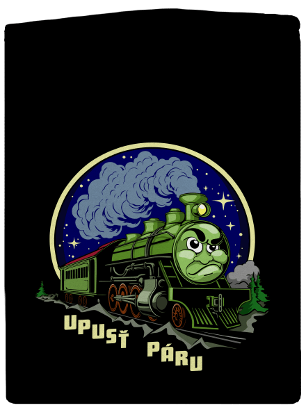 Upusť páru pánská mikina na zip Black