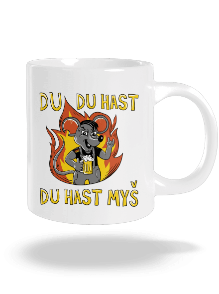 Du hast myš velký hrnek White