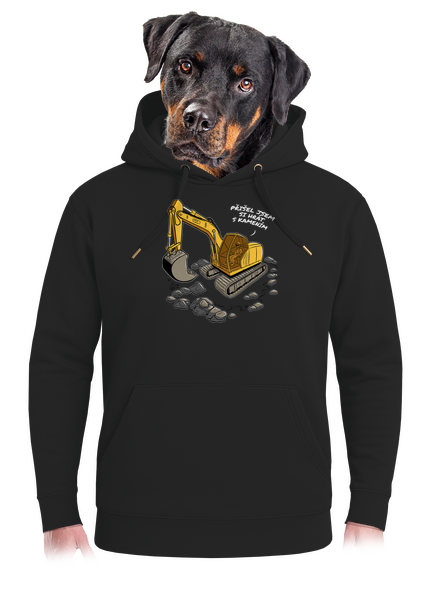 Hrát s kamením unisex mikina premium Dark Black