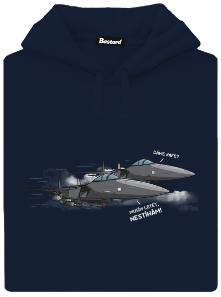 Stíhačka nestíhá pánská mikina klokanka Navy