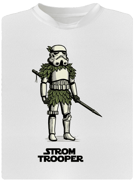 Strom trooper pánské sportovní tričko White