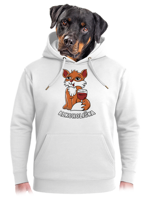 Vínová Alkoholiška unisex mikina premium Snowwhite