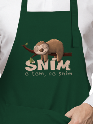 Sním o tom, co sním zástěra Bottle Green