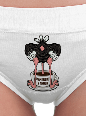 Mám hlavu v pressu dámské kalhotky White