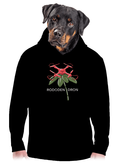 Rododendron pánská mikina klokanka Black