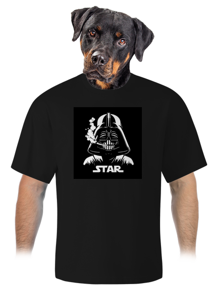Darth Star unisex tričko oversized Black