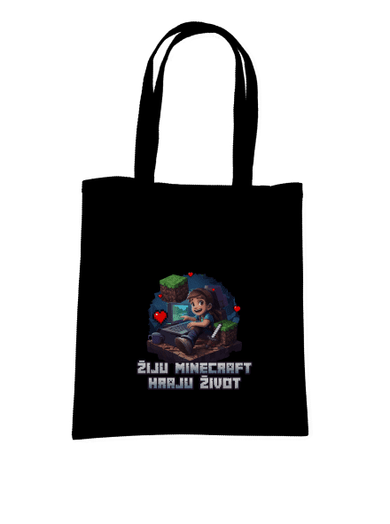 Žiju Minecraft taška Black
