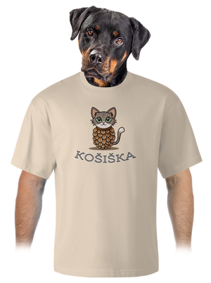 Košiška unisex tričko oversized Almond