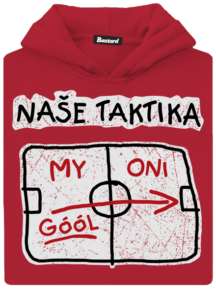 Naše taktika dětská mikina klokanka Fire Red