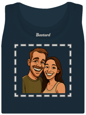 Karikatura z vlastní fotky dámské tílko klasické Navy