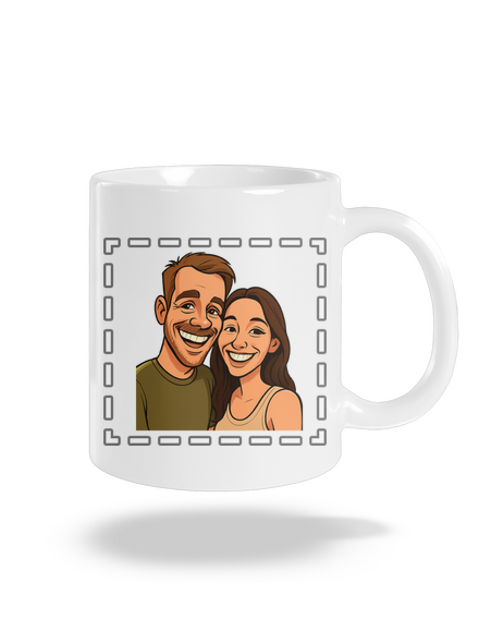 Karikatura z vlastní fotky klasický hrnek White