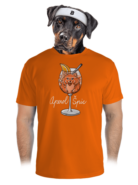 Aperol Špic pánské sportovní tričko Neon Orange