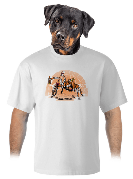 Sklípkan unisex tričko oversized White