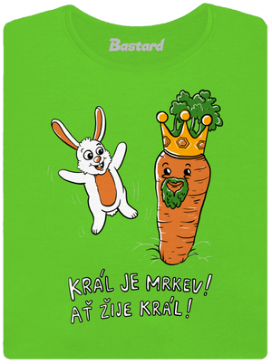 Král je mrkev, ať žije král dámské tričko Apple Green