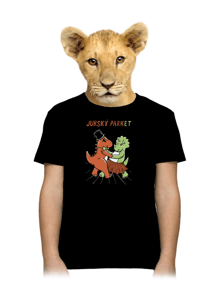Jurský parket dětské tričko Black