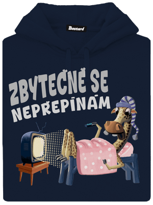 Zbytečně se nepřepínám pánská mikina klokanka Navy
