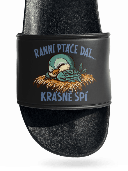 Ranní ptáče spí pantofle Black