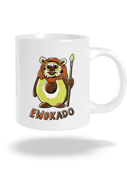Ewokado velký hrnek White