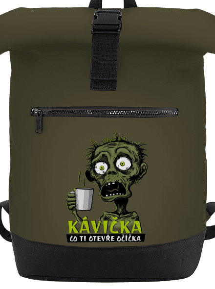 Zombie kávička batoh Military Green