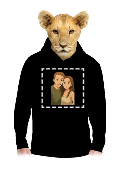 Ghibli efekt z vlastní fotky dětská mikina klokanka Black