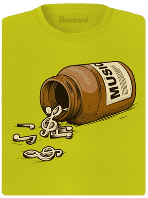 Music Pills dámské sportovní tričko Neon Yellow