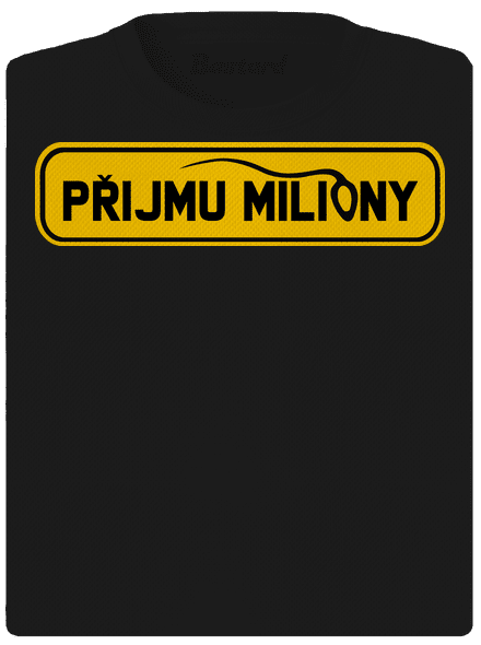 Miliony dámské sportovní tričko Black