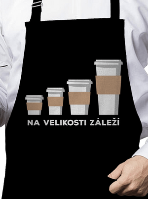 Na velikosti záleží zástěra Black