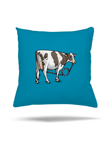 Cow drink polštář Blue Turquoise