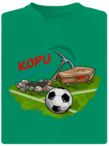 Kopu za svůj tým dětské sportovní tričko Kelly Green Mal