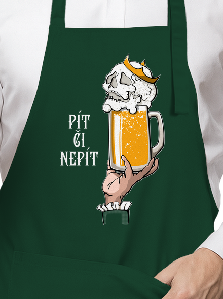 Pít či nepít zástěra Bottle Green