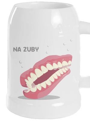 Hrnek na zuby půllitr White