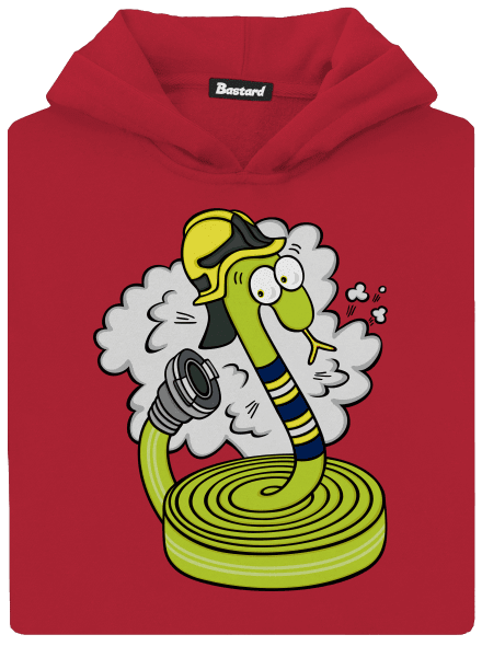 Hadice samice dětská mikina klokanka Fire Red