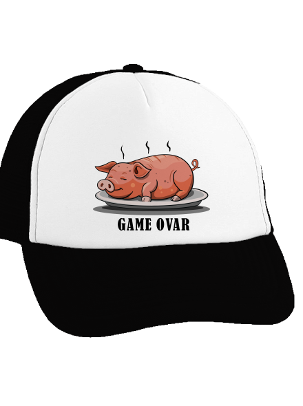 Game ovar kšiltovka truckerka Black cap