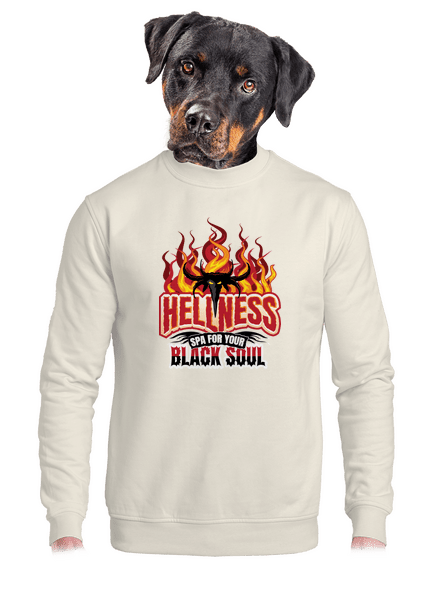 Hellness unisex mikina bez kapuce Off White