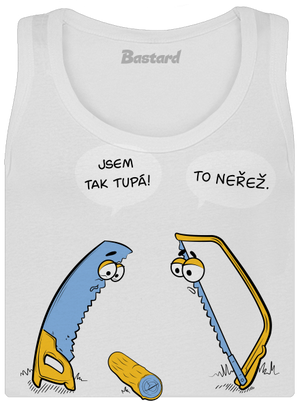 Tupé pily dámské tílko klasické White